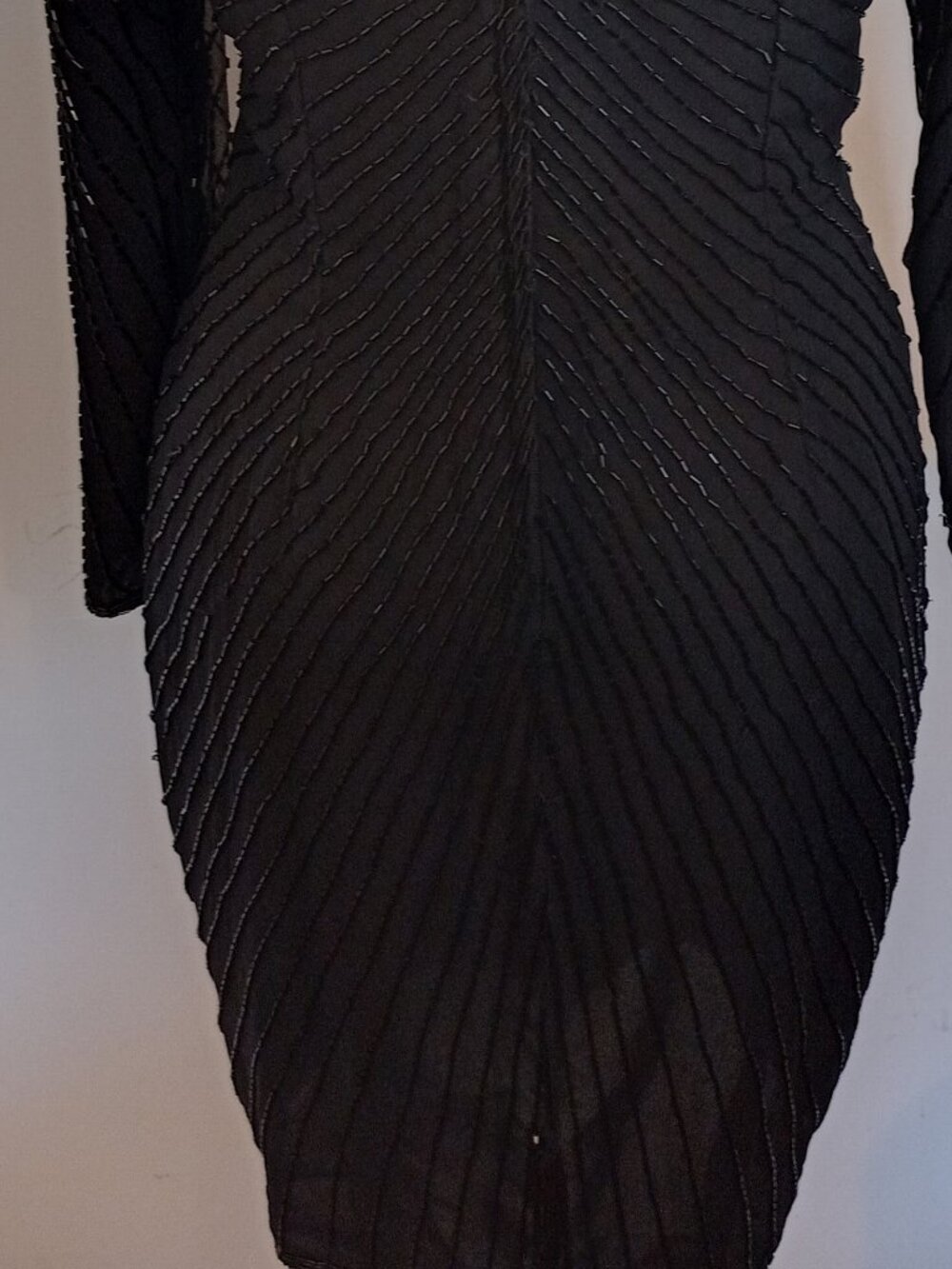 Vintage 1980s Stenay Silk Beaded Dress | NWT | Art Deco Dynasty Glam - Picture 10 of 17